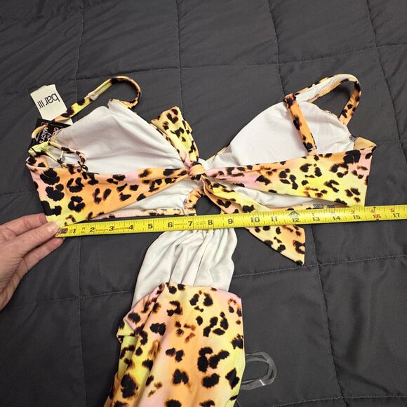 Bar III Summer Heat Animal-Print O-Ring Monokini Swimsuit - Size: Large - NWT - Picture 15 of 16